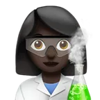 Apple platformu için woman scientist: dark skin tone