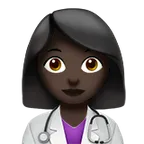 Apple 플랫폼을 위한 woman health worker: dark skin tone