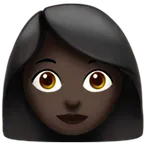 woman: dark skin tone untuk platform Apple
