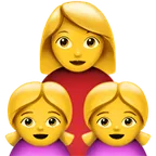 family: woman, girl, girl for Apple-plattformen