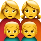 Apple 平台中的 family: woman, woman, boy, boy