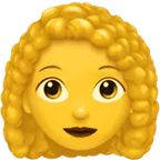 woman: curly hair for Apple platform
