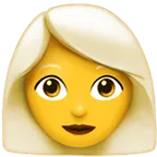 Apple 平台中的 woman: white hair