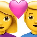 Apple 平台中的 couple with heart: woman, man