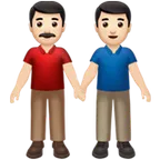 Apple प्लेटफ़ॉर्म के लिए men holding hands: light skin tone