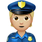 police officer: medium-light skin tone per la piattaforma Apple
