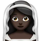 Appleプラットフォームのwoman with veil: dark skin tone
