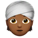 person wearing turban: medium-dark skin tone für Apple Plattform