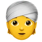 Apple प्लेटफ़ॉर्म के लिए person wearing turban