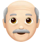 old man: light skin tone per la piattaforma Apple