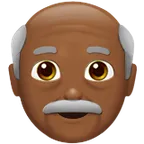 old man: medium-dark skin tone สำหรับแพลตฟอร์ม Apple
