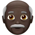 old man: dark skin tone สำหรับแพลตฟอร์ม Apple