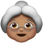 Apple 플랫폼을 위한 old woman: medium skin tone