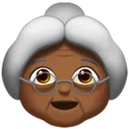 Apple dla platformy old woman: medium-dark skin tone