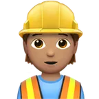 Appleプラットフォームのconstruction worker: medium skin tone