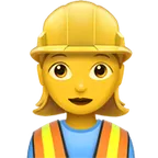 Apple প্ল্যাটফর্মে জন্য woman construction worker