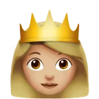 princess: medium-light skin tone สำหรับแพลตฟอร์ม Apple