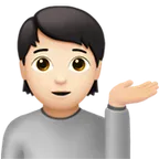 person tipping hand: light skin tone สำหรับแพลตฟอร์ม Apple