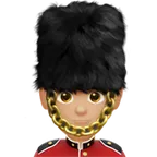man guard: medium-light skin tone alustalla Apple