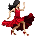 woman dancing: light skin tone untuk platform Apple
