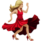 woman dancing: medium-light skin tone สำหรับแพลตฟอร์ม Apple