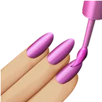 nail polish: medium-light skin tone untuk platform Apple