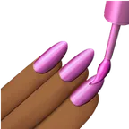 nail polish: medium-dark skin tone untuk platform Apple