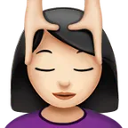 Apple platformu için woman getting massage: light skin tone