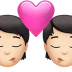 kiss: light skin tone für Apple Plattform