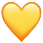 yellow heart pentru platforma Apple
