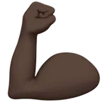 flexed biceps: dark skin tone per la piattaforma Apple