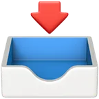 inbox tray alustalla Apple