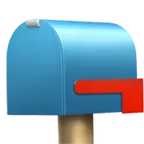 Apple dla platformy closed mailbox with lowered flag