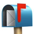 open mailbox with raised flag para a plataforma Apple