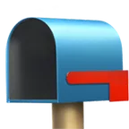 open mailbox with lowered flag untuk platform Apple