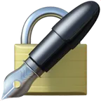 Apple प्लेटफ़ॉर्म के लिए locked with pen