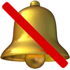 bell with slash för Apple-plattform