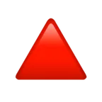 red triangle pointed up per la piattaforma Apple