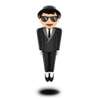 person in suit levitating: light skin tone per la piattaforma Apple