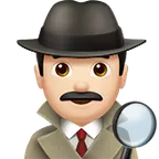 Apple platformu için man detective: light skin tone