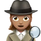 Apple dla platformy woman detective: medium skin tone