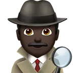 man detective: dark skin tone per la piattaforma Apple