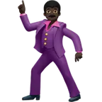 Apple dla platformy man dancing: dark skin tone