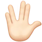 Apple 플랫폼을 위한 vulcan salute: light skin tone