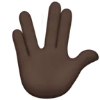 vulcan salute: dark skin tone alustalla Apple