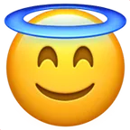 smiling face with halo עבור פלטפורמת Apple