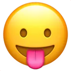face with tongue untuk platform Apple