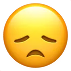 Apple 平台中的 disappointed face