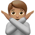 Apple 플랫폼을 위한 person gesturing NO: medium skin tone