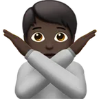 person gesturing NO: dark skin tone untuk platform Apple